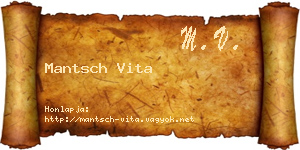 Mantsch Vita névjegykártya